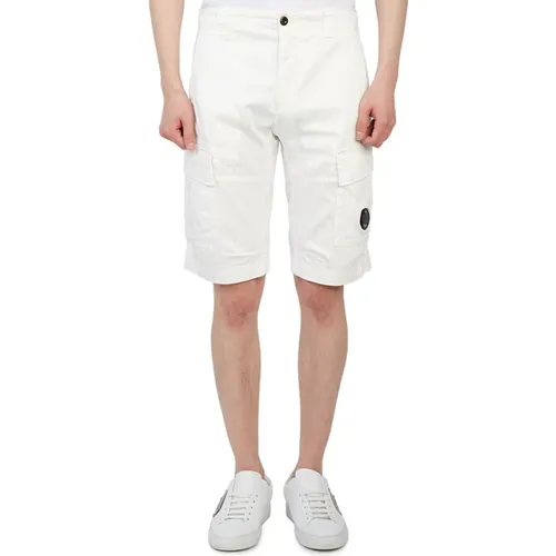 Cargo Shorts in Weiß , Herren, Größe: M - C.P. Company - Modalova