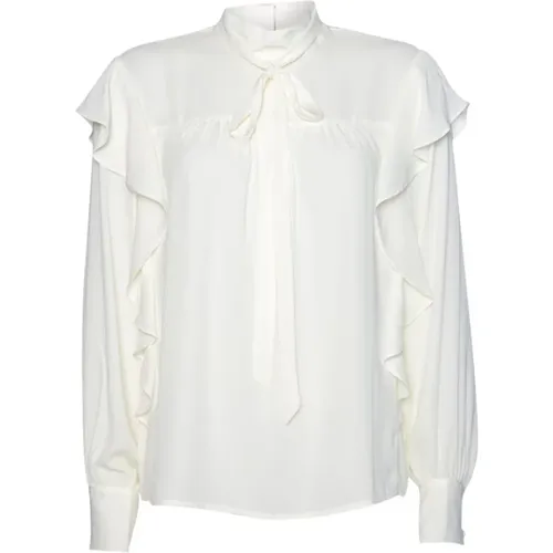 Ruffle Blouse Cream , female, Sizes: M, S, XS - Kocca - Modalova