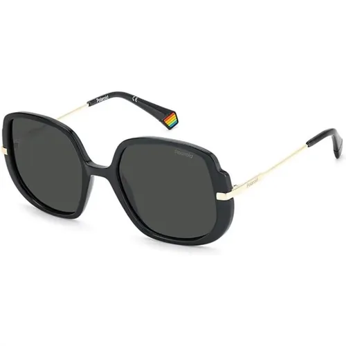 Graue Metallsonnenbrille mit polarisierten Gläsern - Polaroid - Modalova