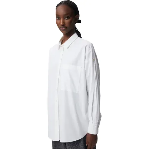 Oversized Modernes Shirt mit Rückendruck , Damen, Größe: Xs/S - Bizuu - Modalova