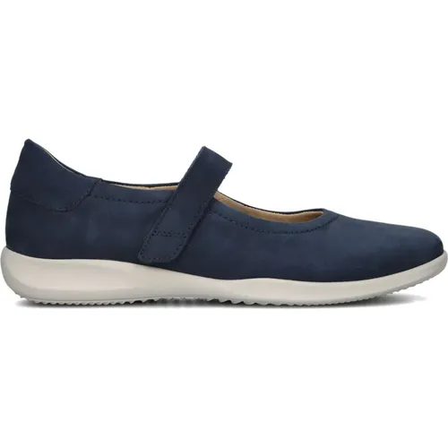 Blau Nubuk Slip-Ons Stilvolles Modell , Damen, Größe: 39 EU - Hartjes - Modalova