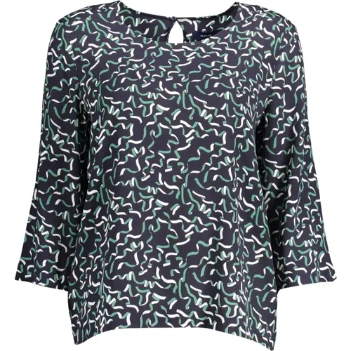 Ele Viscose Shirt with 3/4 Sleeves , female, Sizes: M, XS, S, XL, L - Gant - Modalova