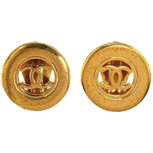 Pre-owned Metal earrings , female, Sizes: ONE SIZE - Chanel Vintage - Modalova