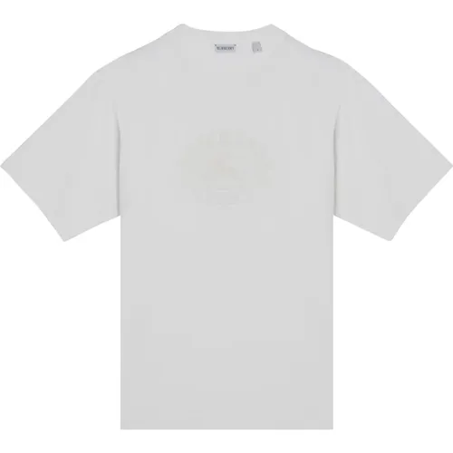 Kurzarm Rundhals T-Shirt , Herren, Größe: L - Burberry - Modalova