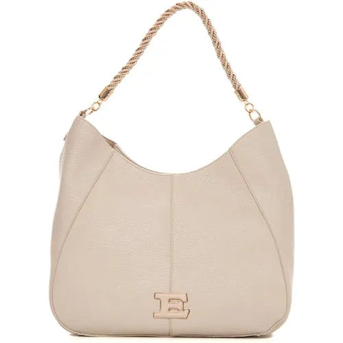 Braided Handle Zip Bag , female, Sizes: ONE SIZE - Ermanno Scervino - Modalova