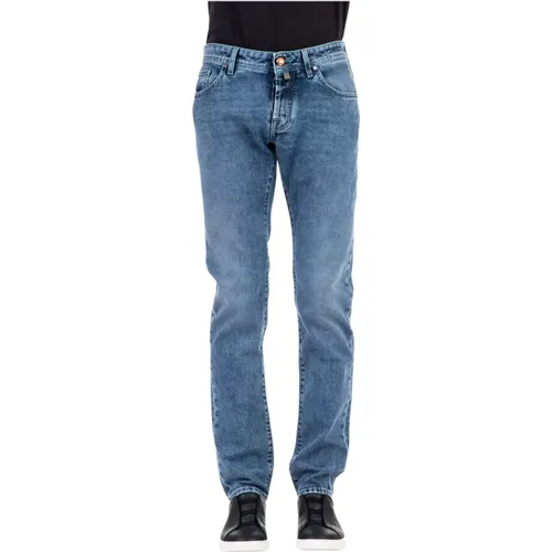 Comfortable Denim Jeans with Unique Details , male, Sizes: W31 - Jacob Cohën - Modalova