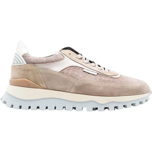 Taupe Wildleder Ledersneaker , Damen, Größe: 41 EU - Van Bommel - Modalova