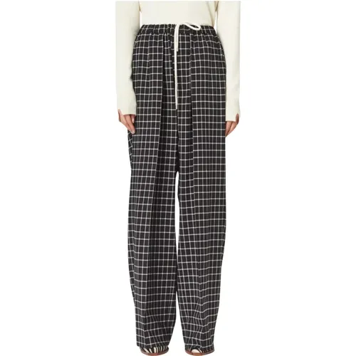 Oversized Wool Trousers , female, Sizes: XS - Plan C - Modalova