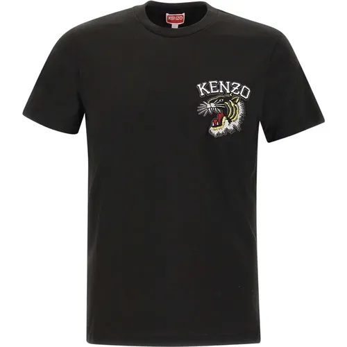 Schwarze T-Shirts und Polos aus Paris , Herren, Größe: L - Kenzo - Modalova
