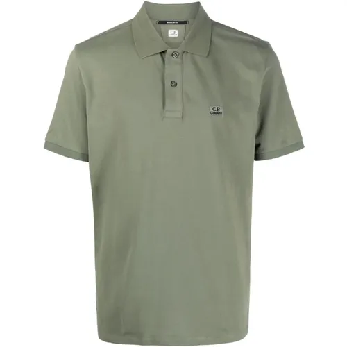 Polo-Shirt mit ikonischem Logo-Patch , Herren, Größe: 2XL - C.P. Company - Modalova