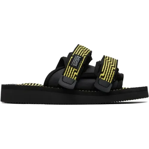 Schwarze Nylon Slip-On Sandalen , Herren, Größe: 44 EU - Suicoke - Modalova