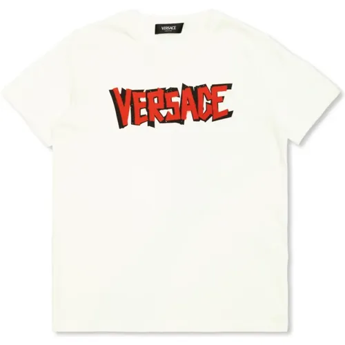 T-Shirt mit Logo Versace - Versace - Modalova