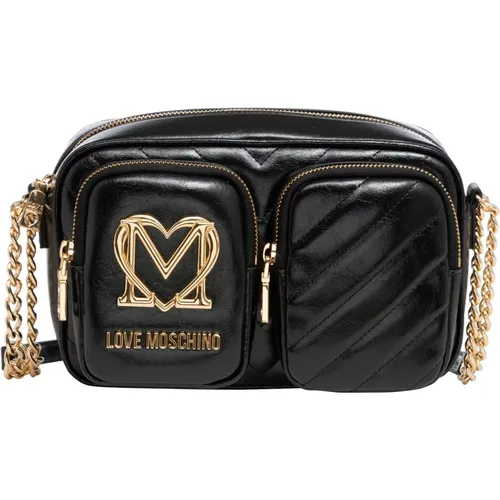 City Shoulder Bag with Logo , female, Sizes: ONE SIZE - Love Moschino - Modalova