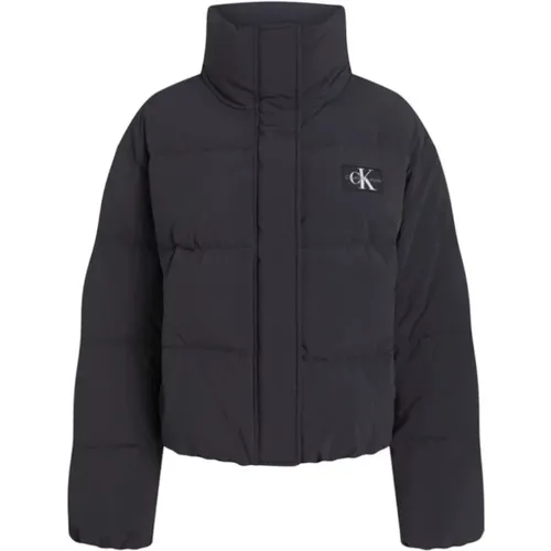 Relaxed Fit Short Down Jacket with Feather Filling , female, Sizes: S, M, XS - Calvin Klein - Modalova