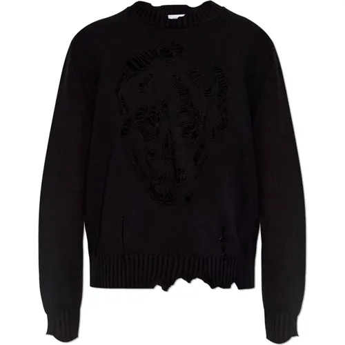 Sweater with logo , male, Sizes: L, S - alexander mcqueen - Modalova