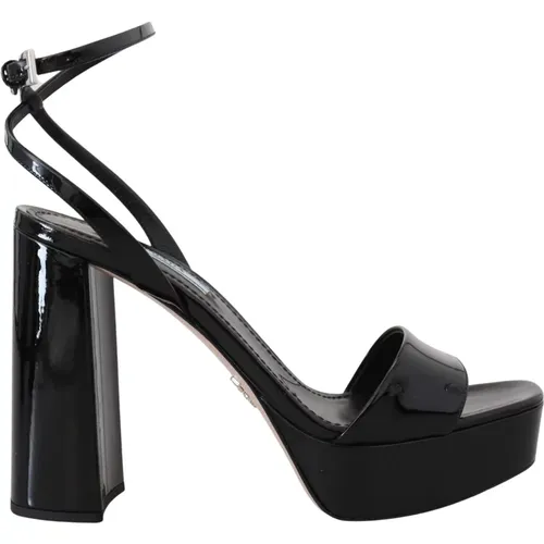 Patent Ankle Strap Heels , female, Sizes: 2 1/2 UK, 6 UK, 2 UK - Prada - Modalova