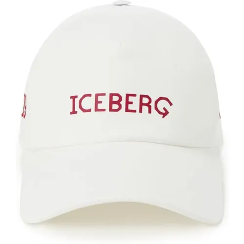 Contrast Logo Baseball Cap , male, Sizes: ONE SIZE - Iceberg - Modalova