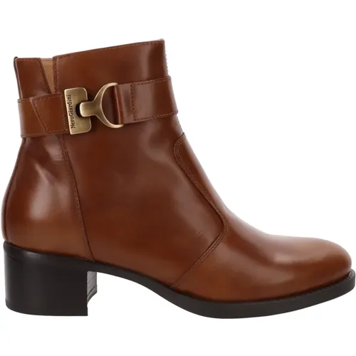 Leather Ankle Boots Elegant Quality Style , female, Sizes: 7 UK, 4 UK, 5 UK, 3 UK - Nerogiardini - Modalova