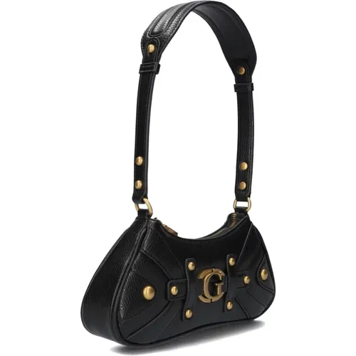 Elegante Schwarze Schultertasche Mini,Mini Topzip Schultertasche - Guess - Modalova