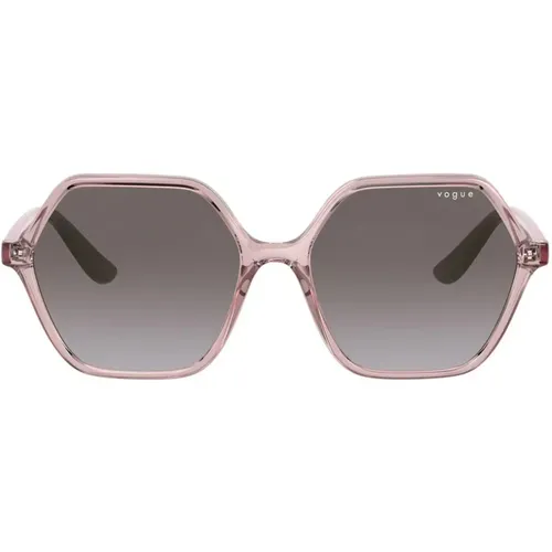 Rosa/Grau Getönte Sonnenbrille,Goldene Sonnenbrille,Braune Sonnenbrille - Vogue - Modalova