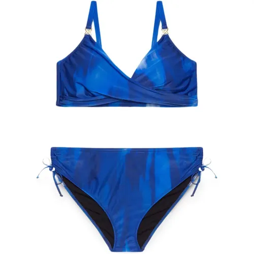 Gekreuzter Ausschnitt Einteiliger Badeanzug , Damen, Größe: XL - Fiorella Rubino - Modalova