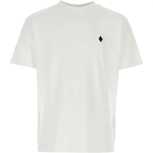 Kreuz Baumwoll T-Shirt , Herren, Größe: 2XL - Marcelo Burlon - Modalova