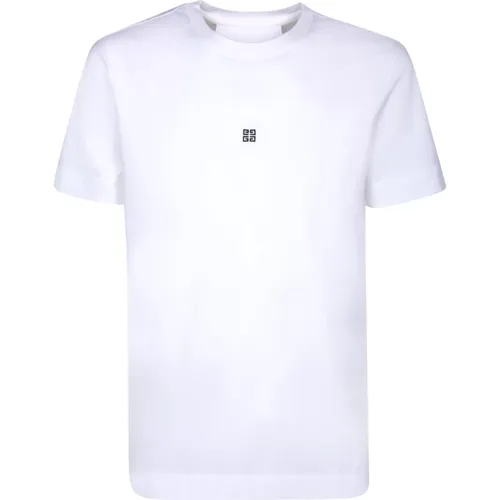 Weißes Baumwoll-T-Shirt Rundhals Kurzarm - Givenchy - Modalova
