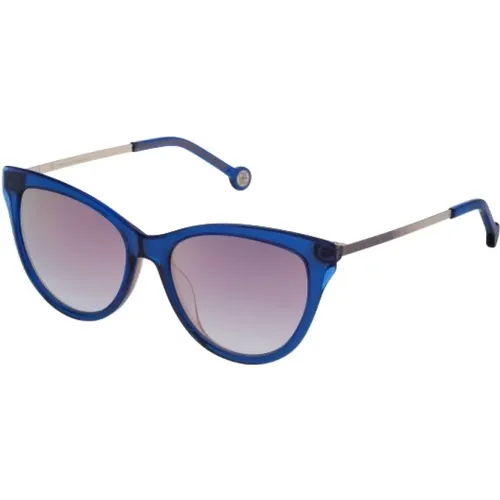 Blaue Acetat-Sonnenbrille für Frauen - Carolina Herrera - Modalova