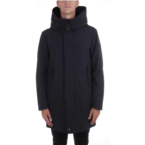 Long Jacket with Drawstring Waist in Technical Fabric , male, Sizes: M - Peuterey - Modalova