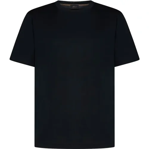 Schwarzes Baumwoll-Rundhals-T-Shirt - Brioni - Modalova