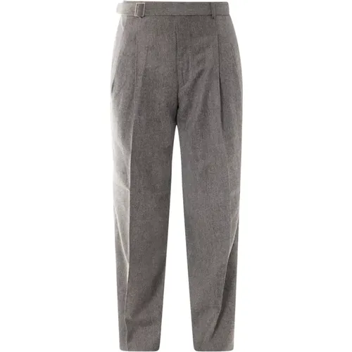 Grey Wide Leg Trousers with Zip and Hook , male, Sizes: S - Études - Modalova