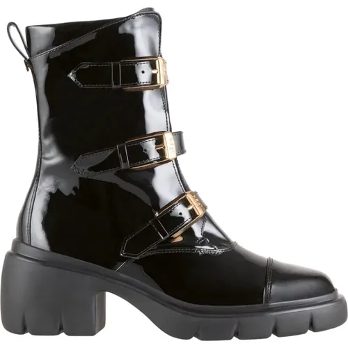 Schwarze Biker Booties - Damen Stiefeletten , Damen, Größe: 39 EU - Högl - Modalova