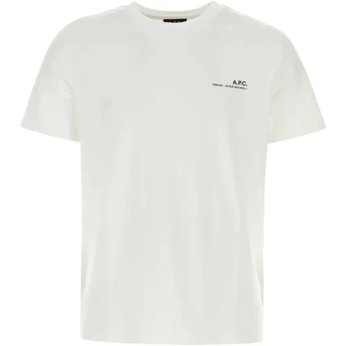Klassisches Weißes Baumwoll-T-Shirt - A.p.c. - Modalova