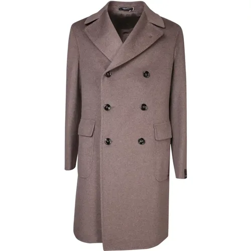 Double-Breasted Cashmere Coat , male, Sizes: L, XL - Tagliatore - Modalova