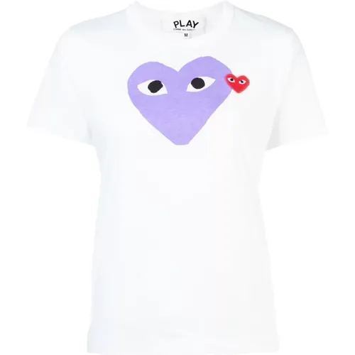 Damen Casual T-Shirt , Damen, Größe: XS - Comme des Garçons Play - Modalova