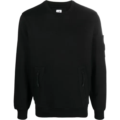 Diagonal erhöhter Fleece-Känguru-Pullover , Herren, Größe: 2XL - C.P. Company - Modalova