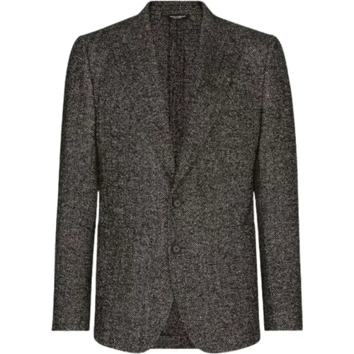 Grey Portofino Jacket , male, Sizes: XL, L - Dolce & Gabbana - Modalova