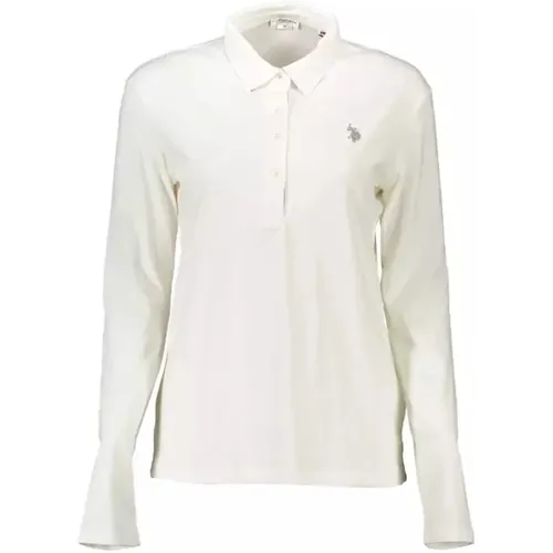Weißes Langarm-Poloshirt mit Stickerei - U.s. Polo Assn. - Modalova