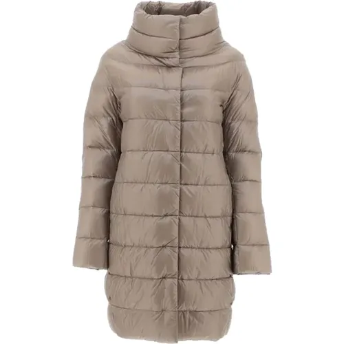 Helltaupe Daunenjacke , Damen, Größe: S - Herno - Modalova