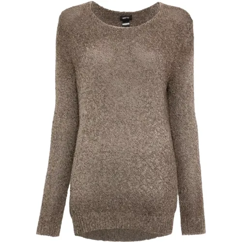 Chunky Knit Sweater Dove Grey , female, Sizes: L, M, S - Avant Toi - Modalova