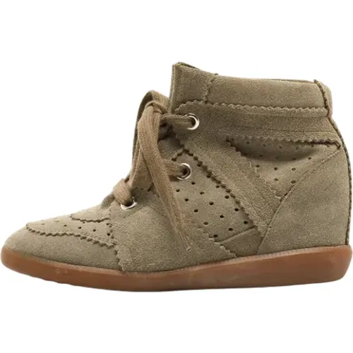 Pre-owned Suede sneakers , female, Sizes: 4 UK - Isabel Marant Pre-owned - Modalova