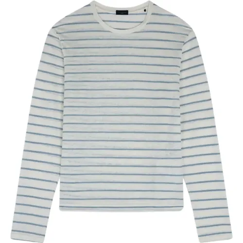 Linen Striped T-shirt , male, Sizes: M, XL, S - PAUL & SHARK - Modalova