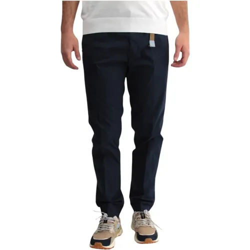 Blaue Hose mit Verstellbarem Gürtel und Taschen , Herren, Größe: XS - White Sand - Modalova