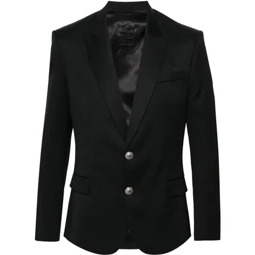 Schwarze Jacken mit Niedrigem Absatz - Balmain - Modalova