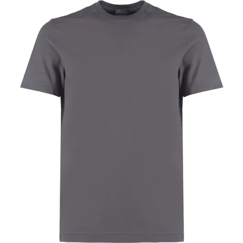 Grey Cotton T-Shirt , male, Sizes: S - Zanone - Modalova