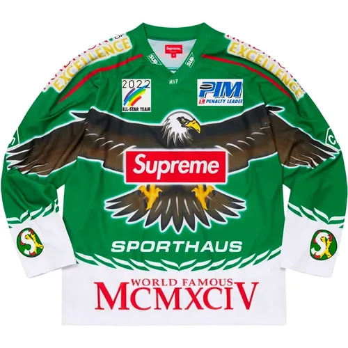 Green Eagle Moto Jersey Limited Edition , male, Sizes: L - Supreme - Modalova