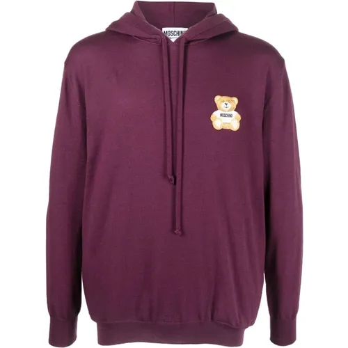 Mulberry Teddy-Bear Wollhoodie für Männer , Herren, Größe: M - Moschino - Modalova