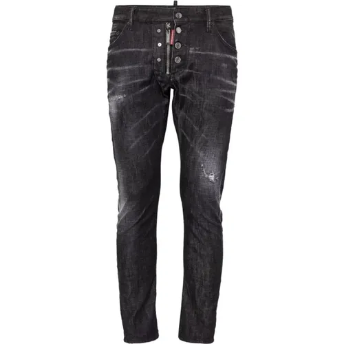 Washed Denim Slim Cut Jeans , male, Sizes: S - Dsquared2 - Modalova