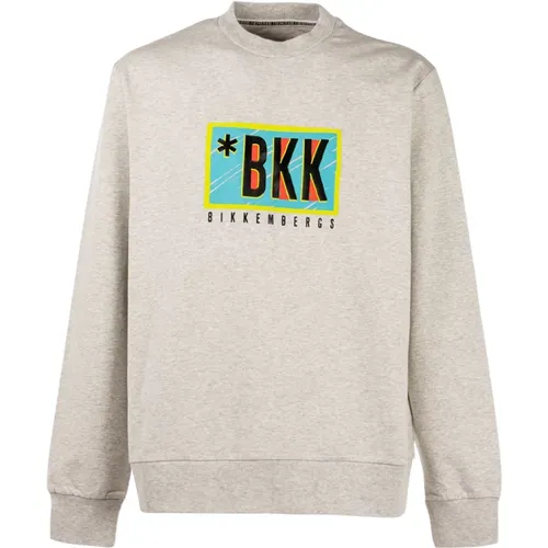 Men's Sweatshirt Grey Outlet Price , male, Sizes: 2XL - Bikkembergs - Modalova