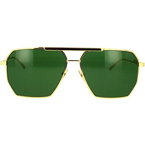 Contemporary Caravan Style Sunglasses , male, Sizes: 60 MM - Bottega Veneta - Modalova